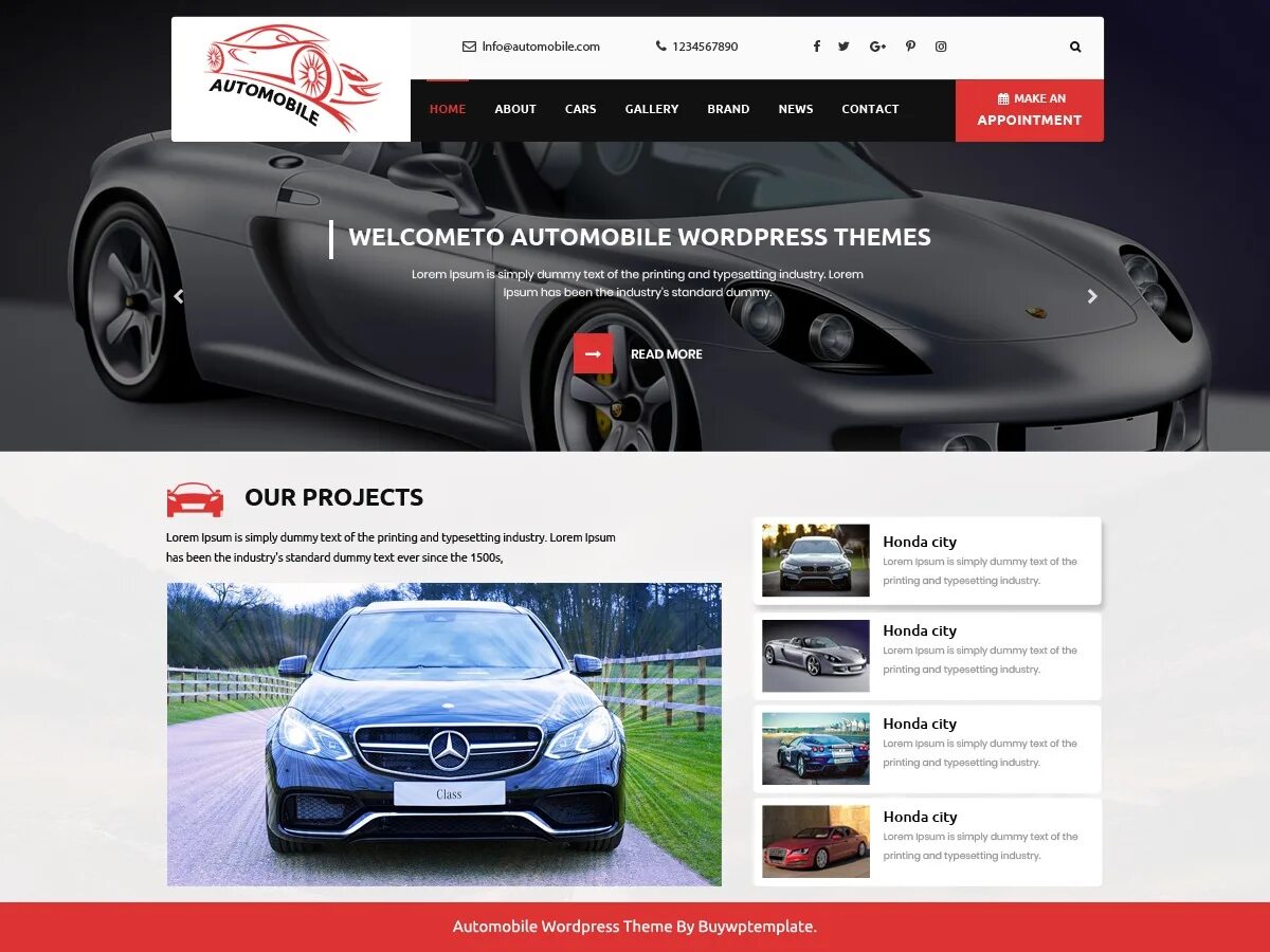 Info auto. Automotive wordpress theme by themeseye.