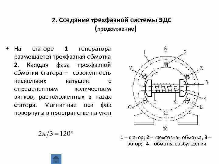 Синхронная эдс генератора. Способы соединения фазных обмоток генератора трехфазной ЭДС. ЭДС статорной обмотки асинхронного. ЭДС обмотки статора. ЭДС фазы обмотки статора.