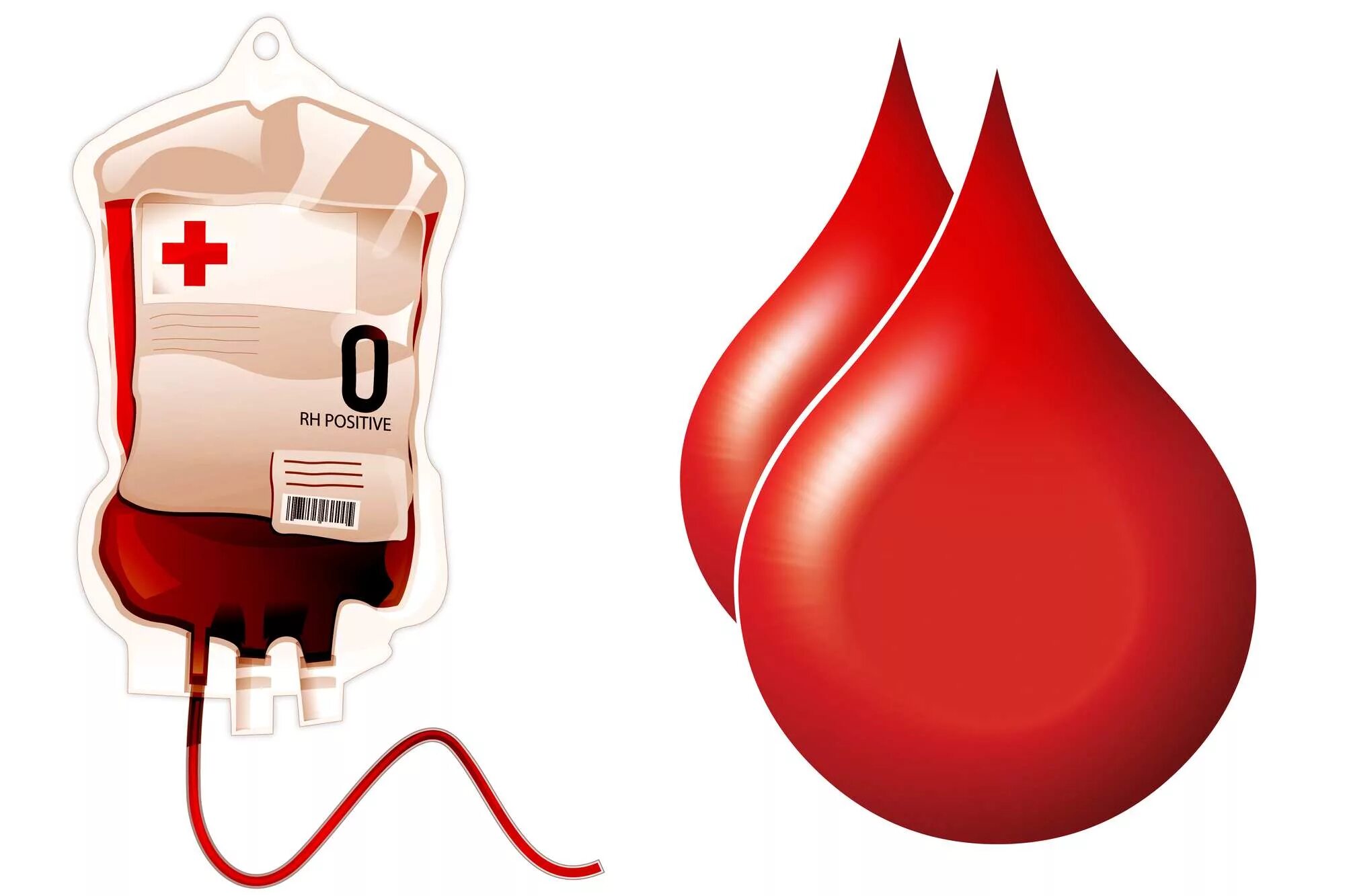 Тест капля крови. Пакет с кровью для переливания.
