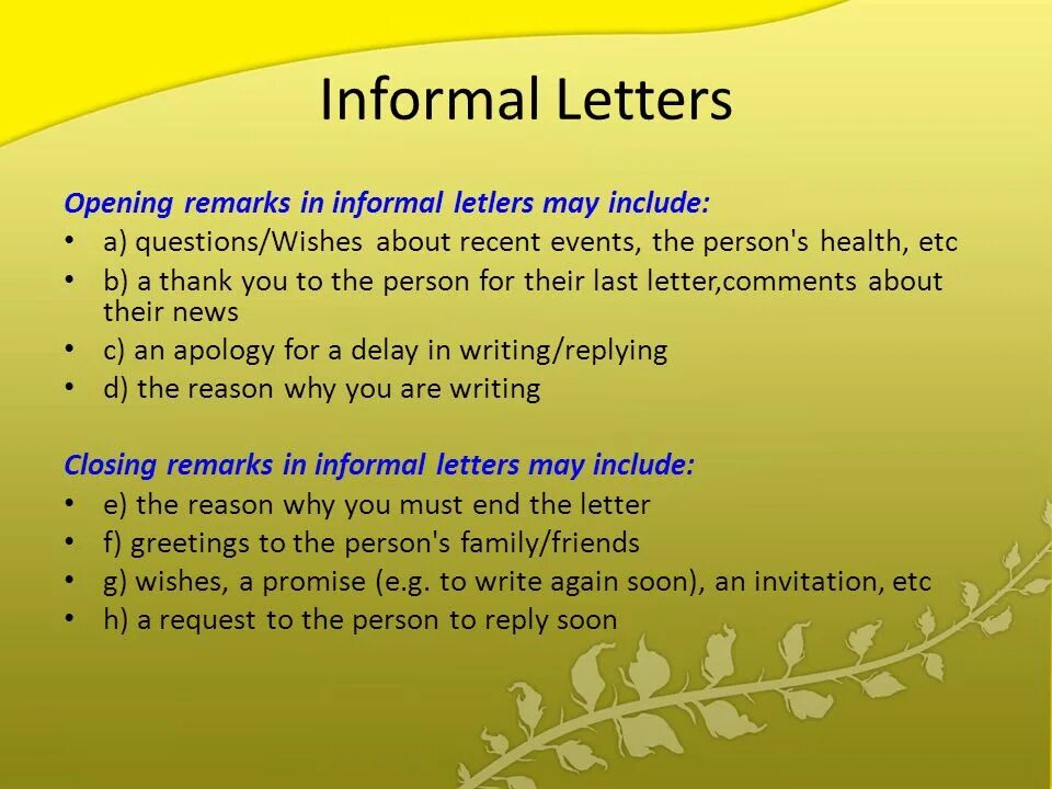 Informal Letter writing. Письмо informal. Informal Letter пример. Informal Letter Plan. Closing remarks