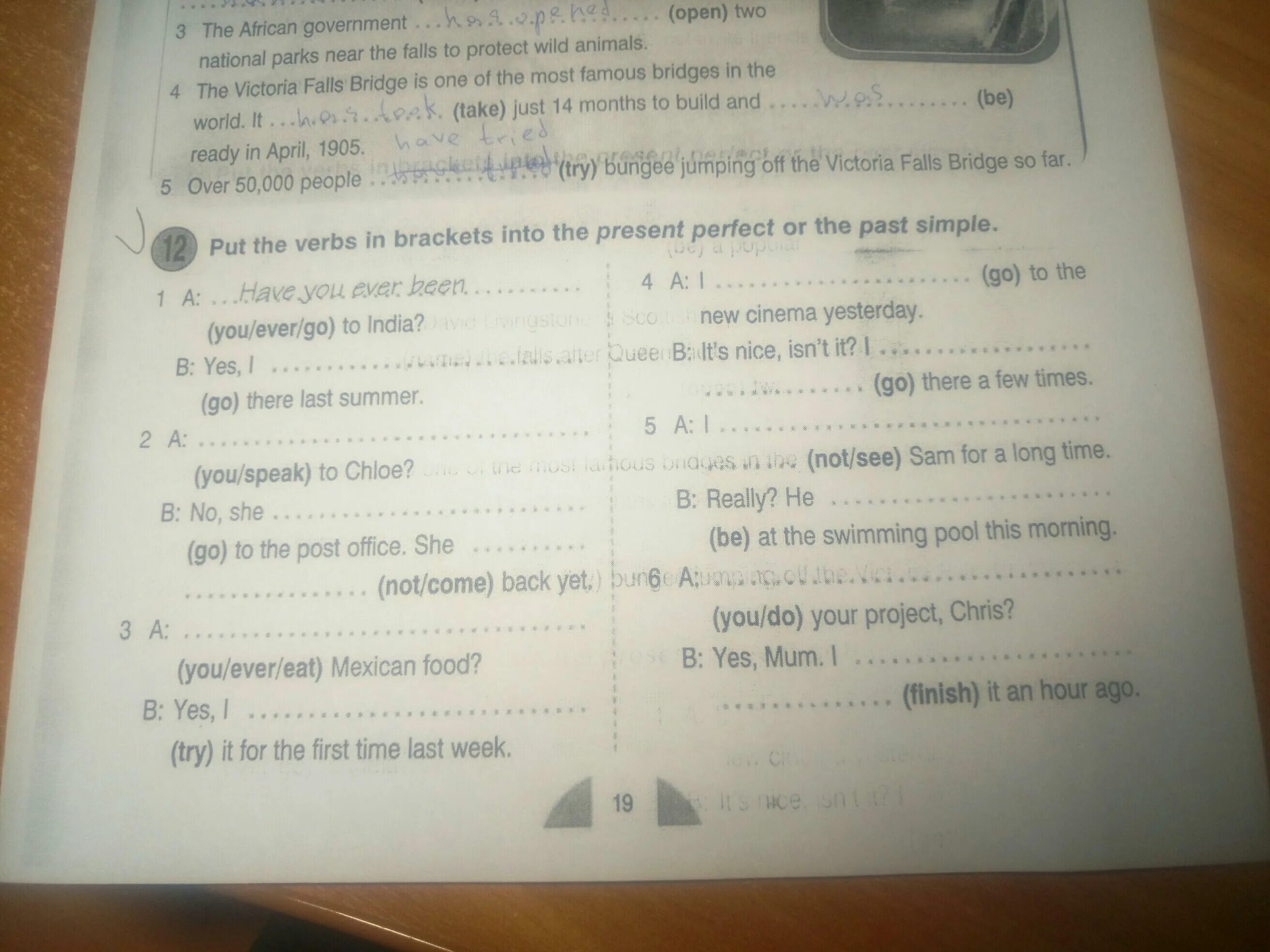 Put the verbs in Brackets into the present perfect ответы. Put the verbs in Brackets into the past simple. Put the verbs in Brackets into the past simple or the present perfect. Put the verbs in Brackets into the present perfect or the past simple упражнение 9.