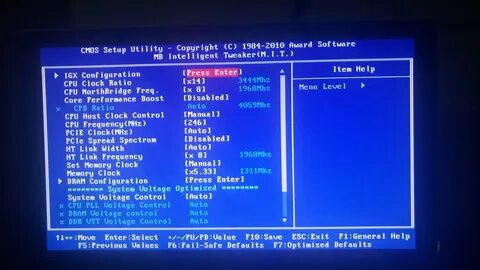 Cmos setup utility copyright c