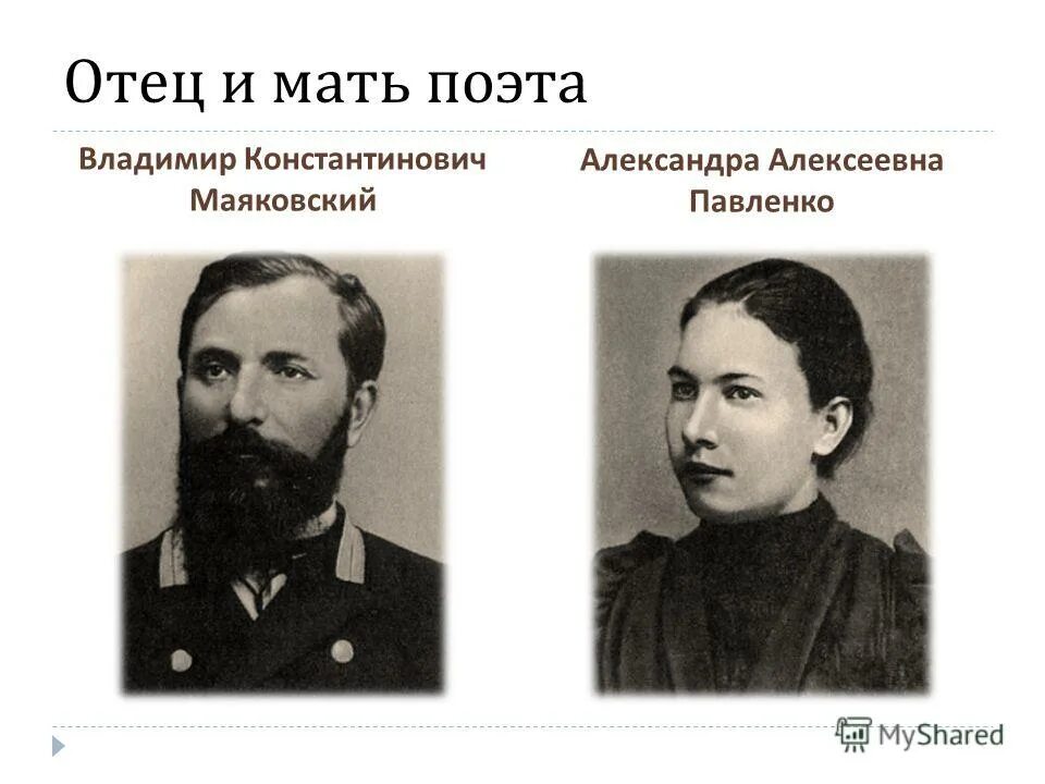 родители маяковского