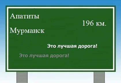 Мурманск апатиты расстояние