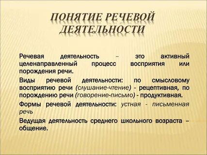 Привести примеры речевой деятельности