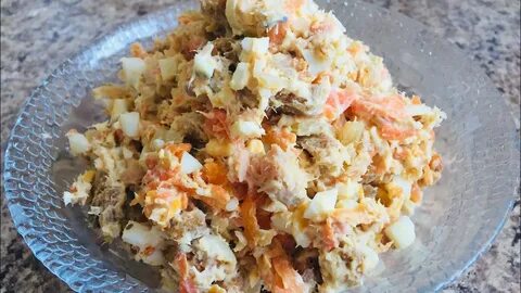 Рыбный салат с морковью