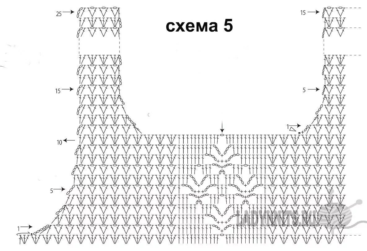 V вырез крючком. Вывязывание горловины крючком схема. Схема вывязывания проймы и горловины крючком. Схема вязания крючком безрукавки, вязание сверху. Вязаная квадратная кокетка крючком для платья.