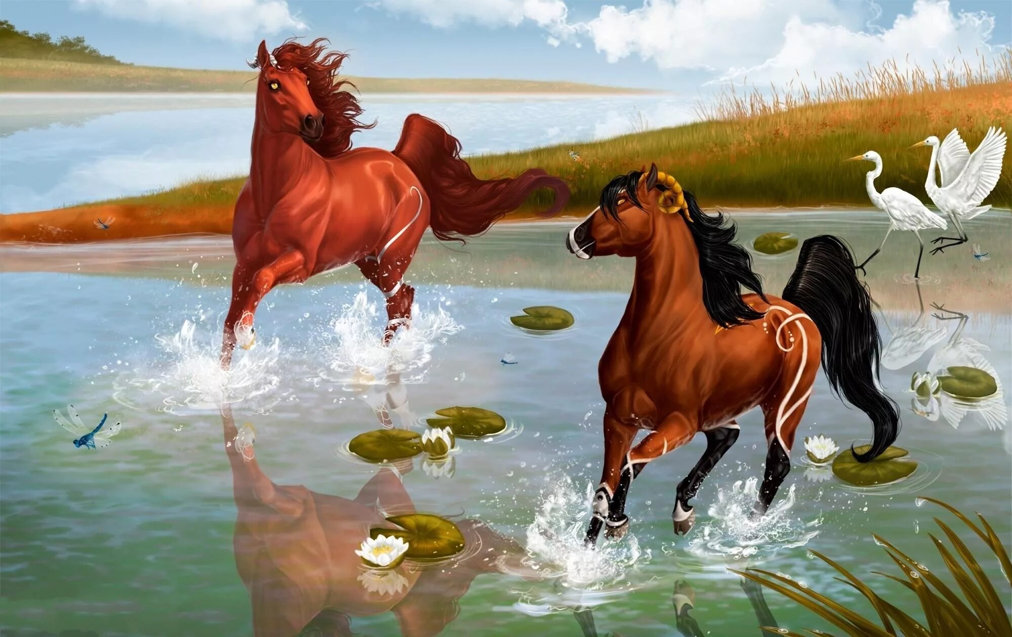 Сказка птицы зажужжали лошади заржали. Лошади. Сказочный конь. Картина лошади. Картинки лошадей.