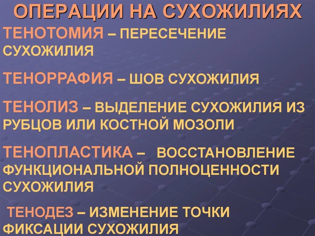 Операции на нервах и сухожилиях. Классификация видов операций на сухожилиях. операции на сухожилиях топографическая анатомия. операции на сухожилиях принципы выполнения.
