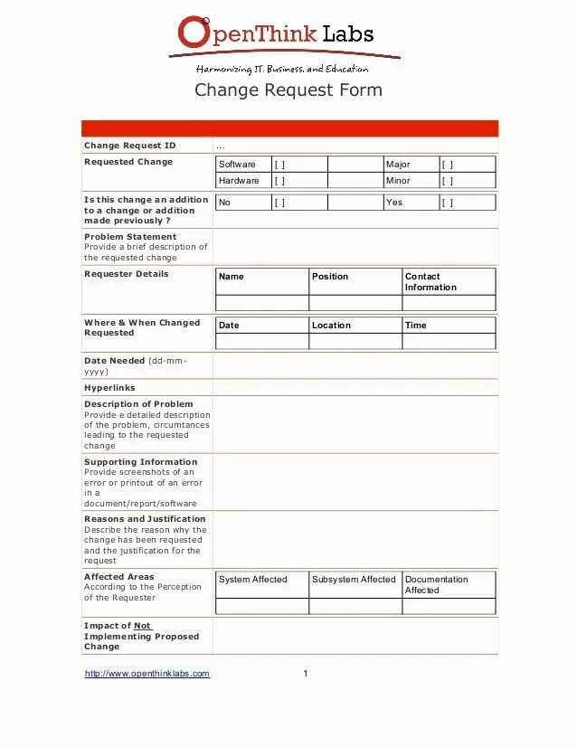 Change template. Laboratory request form. репорт документ. software request form template word. work change form документ.
