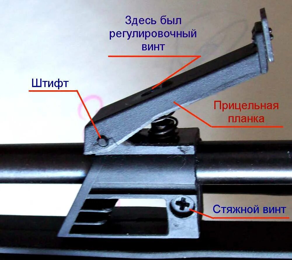 Как снять прицельную планку