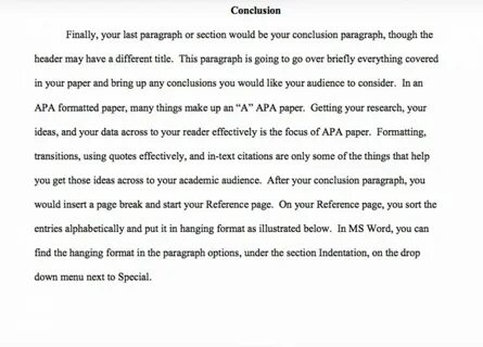 Apa Research Paper Conclusion Example.