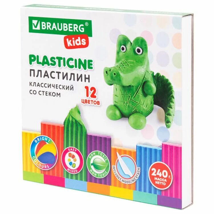 Со стеком 106423 brauberg. Пластилин классический, 12 цветов, 240 г, со стеком, "классика", луч. Brauberg (12 штук). Пластилин brauberg 12цв 200г. Пластилин брауберг 12 цветов.