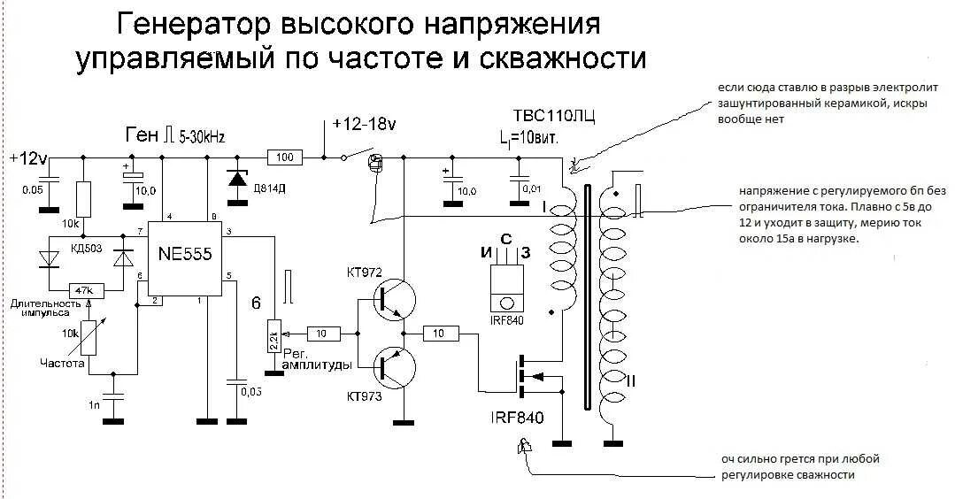 Генератор импульсов с регулировкой схема. Генератор импульсов на 555 с регулируемой скважностью. генератор на 555 с регулировкой частоты и скважности схема. генератор высокого напряжения с регулировкой частоты и скважности. генератор на микросхеме 555 с регулировкой частоты.