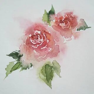 Как нарисовать розу акварелью
