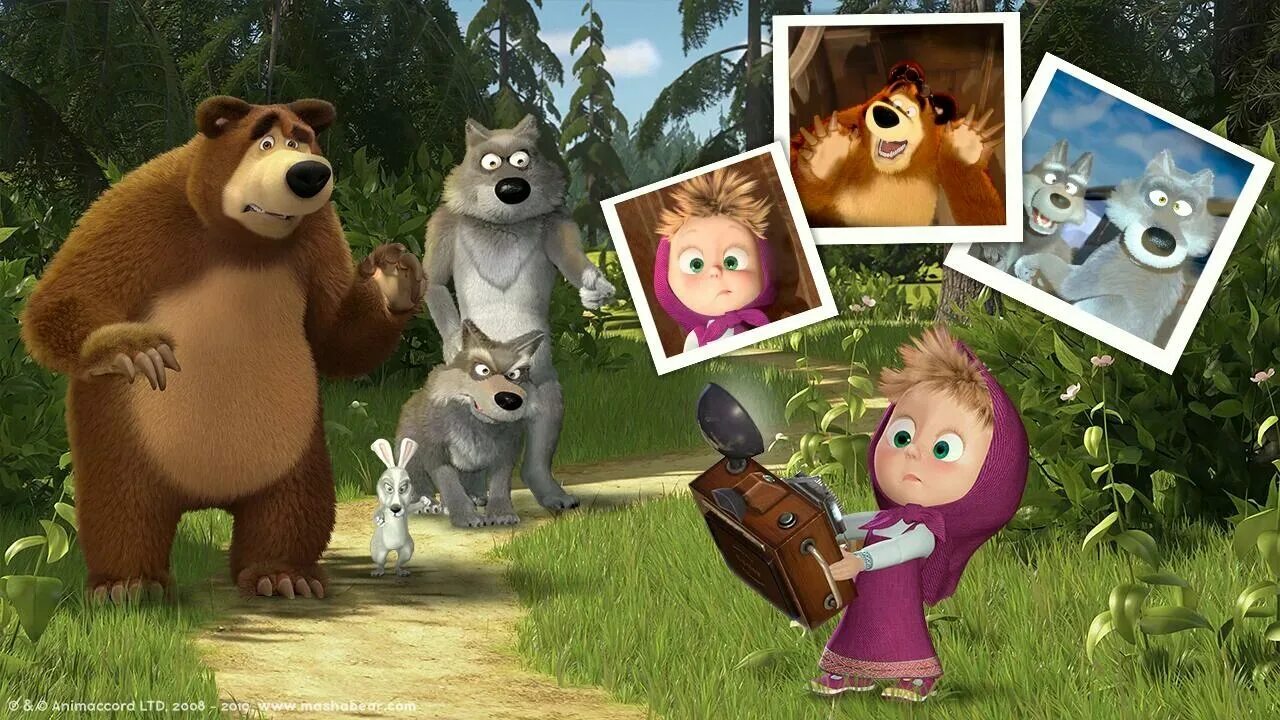 Почему маша и медведь вместе. Маша and the Bear. Маша и медведь 2008. Маша и медведь фото. Маша и медведь персонажи.