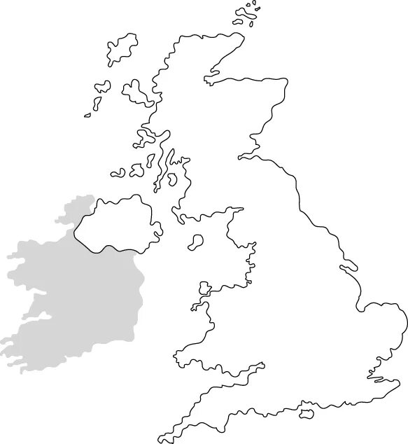 Контурная карта Великобритании. Контурная карта Великобритании и Северной Ирландии. Карта Великобритании пустая. Great Britain контурная карта.