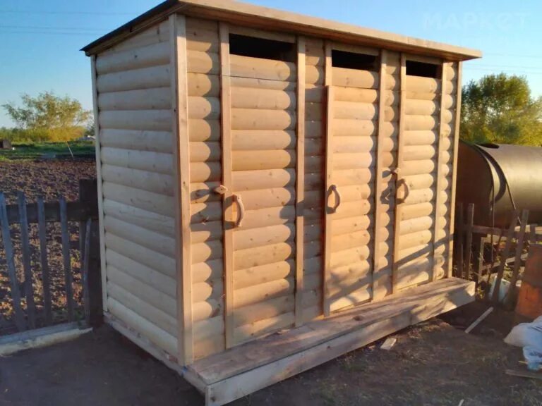 Дачный туалет с душем и хозблоком