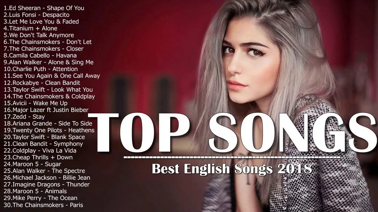 Top 10 song. Top 10 Songs. Песни 2017-2018. English Songs. Английские песни 2018.