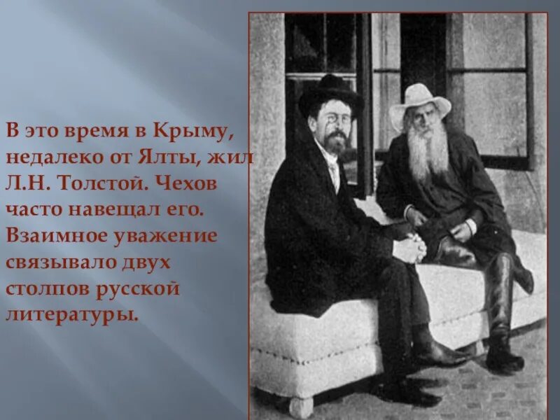 Чехов и толстой. Лев толстой и Чехов. Толстой и Чехов в Крыму. Толстой о смерти Чехова. Чехов толстой и Горький в Ялте.