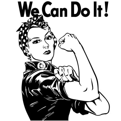 Клепальщицы Рози (Rosie the Riveter). Женщина we can do it. We can do it вектор. Плакаты в стиле we can do it.