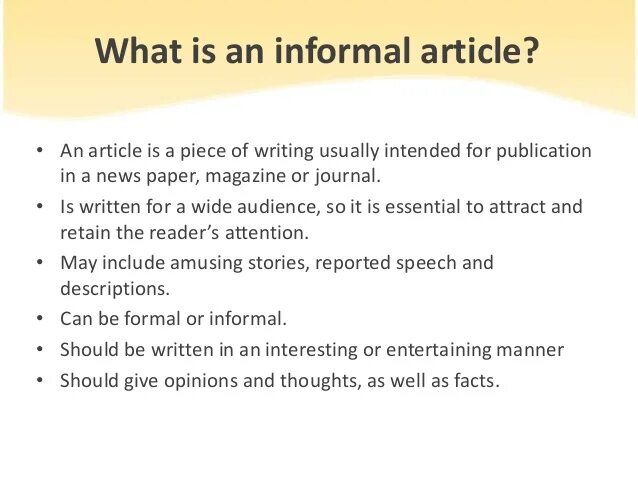 Articles topics