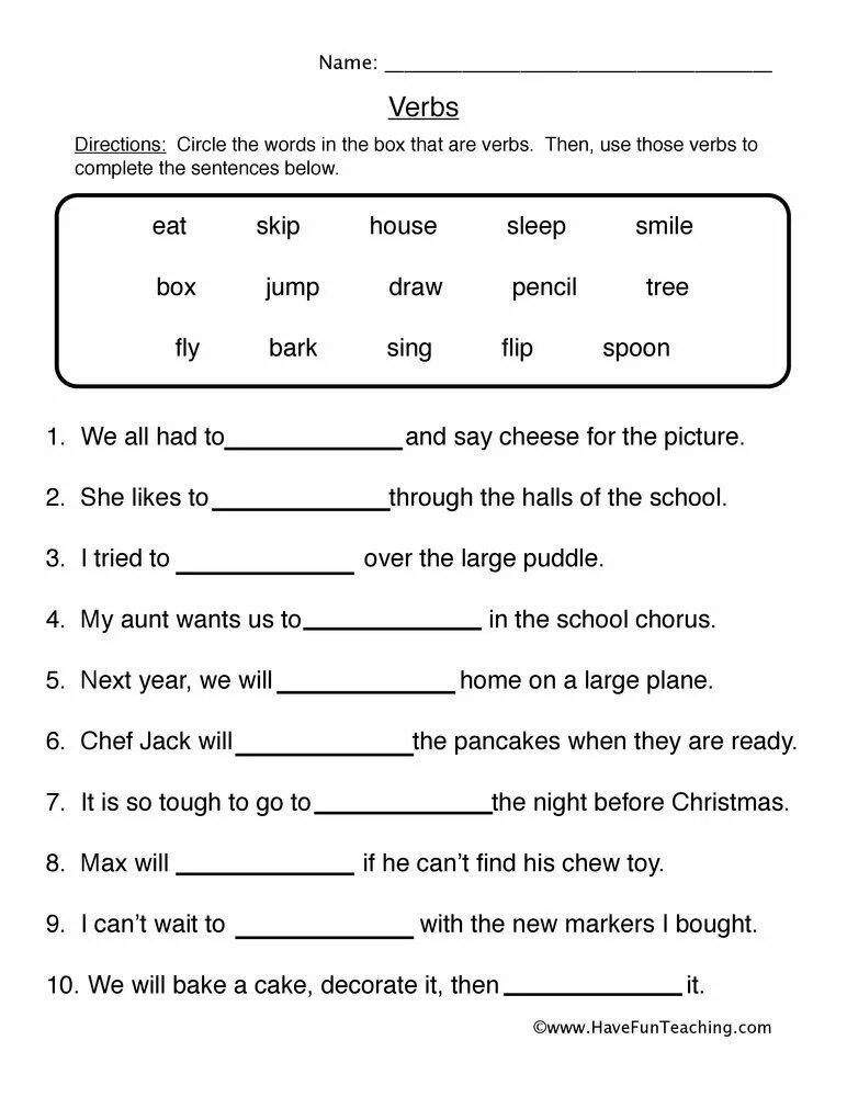 Fill in the blanks with words