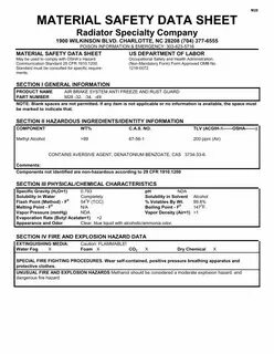 Shell msds