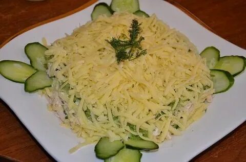Курица с сыром и огурцом