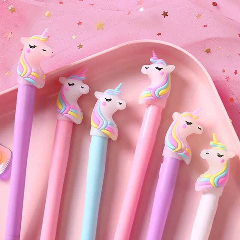 школьные принадлежности с единорогом. ручки с единорожками. канцелярия с единорогами. необычная канцелярия ручки. ручка шариковая "единорог" 3-цветная k6427.