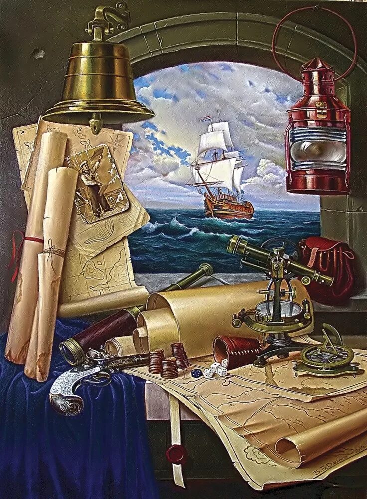 Море натюрморт. Картины раденко бориса емельяновича. морской натюрморт. натюрморт морской тематики. натюрморт с кораблем.