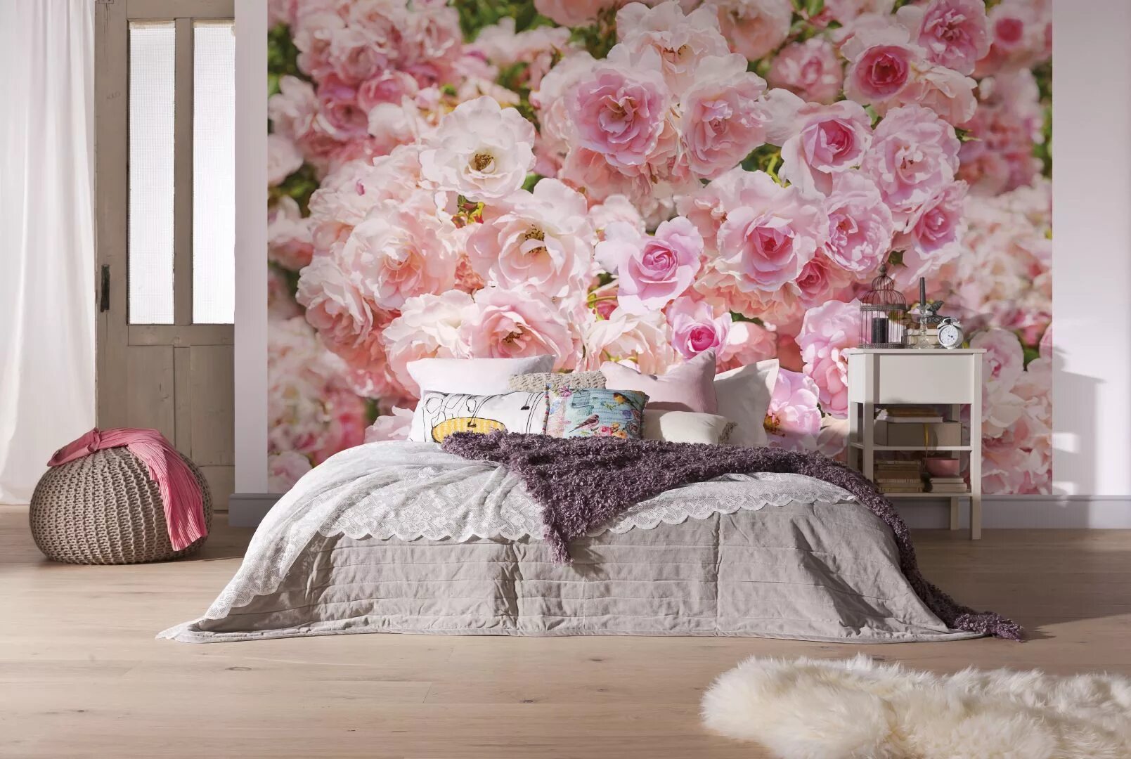 Красивые цветы на стены. Аффреско пионы. Фотообои комар 368*254см. Фотообои в спальню. Фотообои с цветами на стену.