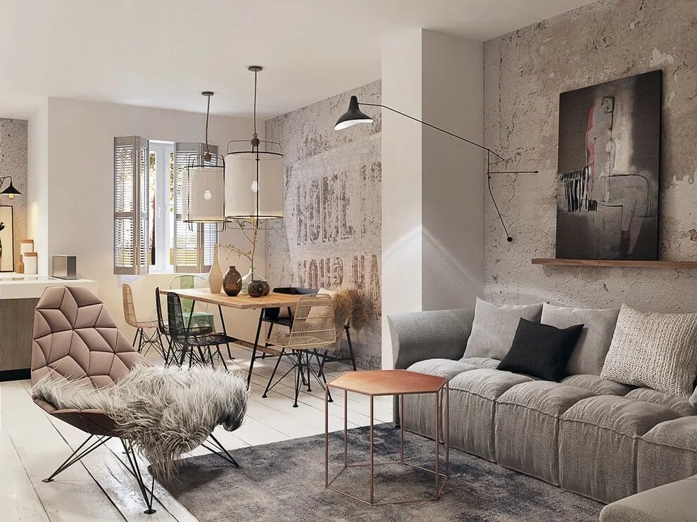 Les murs bruts, vous aimez? Maison scandinave, Decoration interieur maison, Déco