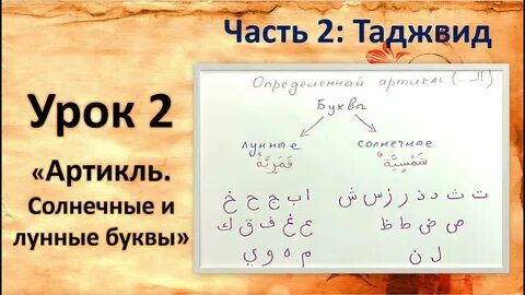 Солнечные буквы арабского
