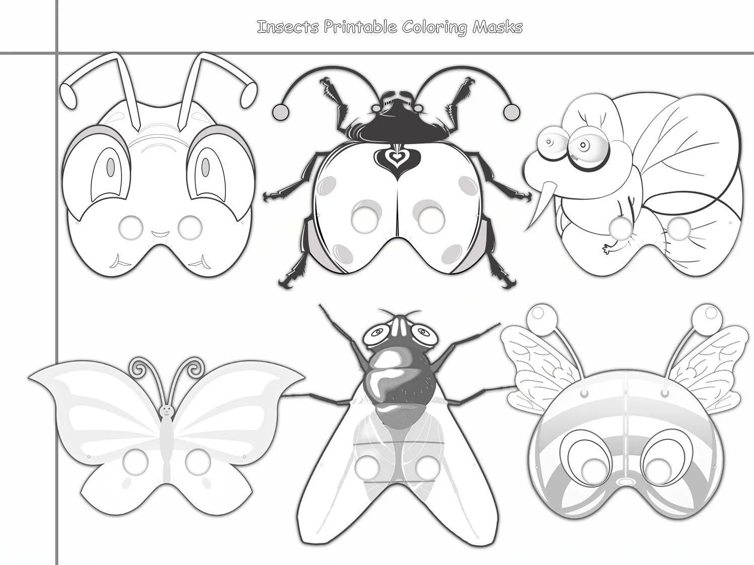 Шаблоны мухи цокотухи. Маски насекомых для детей. Маски насекомых для детей шаблоны. Маска жука для детей. Муха маска для детей.