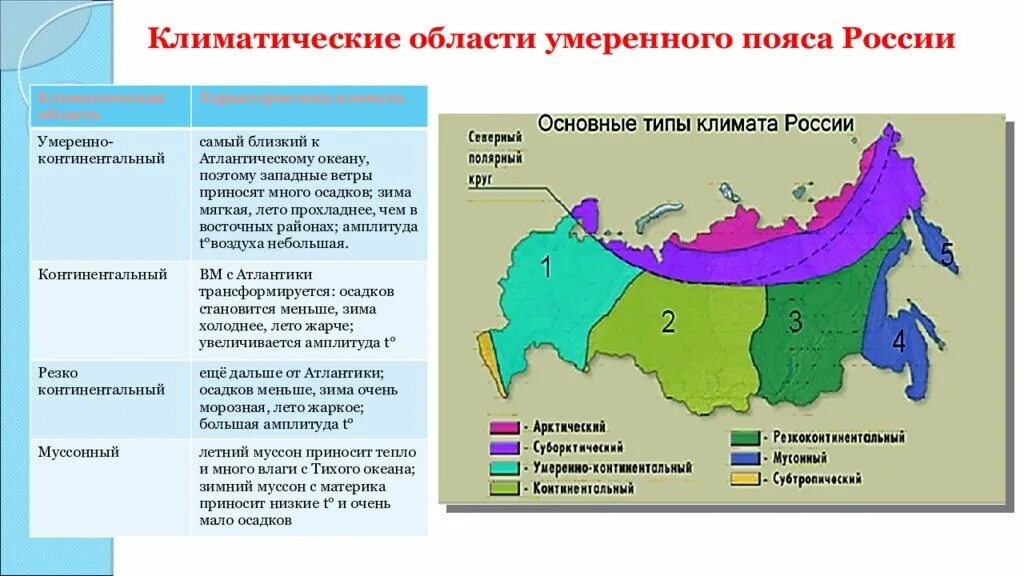 Назовите климатические. Климатические пояса Тип климата географическое положение России. Карта типов климата РФ. Климатические пояса России Арктический, климатическая область. Климатическое пояса и типы климата России таблица морской умеренный.