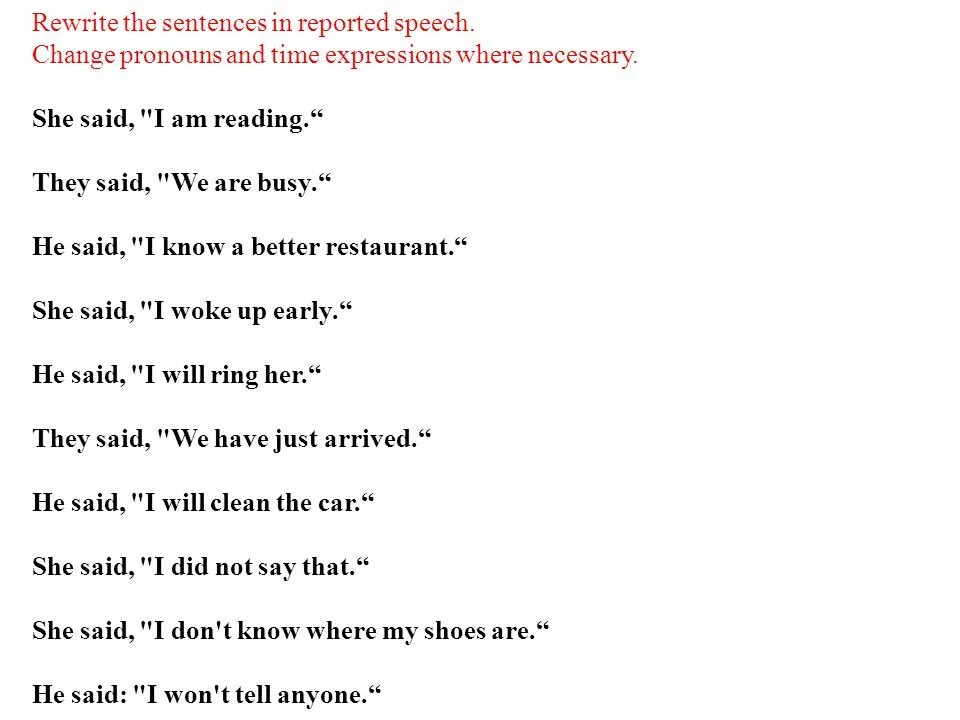 Sentence s in reported speech. Rewrite the sentences in the. Reported Speech sentences. Sentences in reported Speech. Rewrite the sentences in reported Speech ответы.