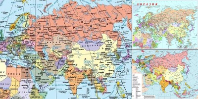 политическая карта евразии