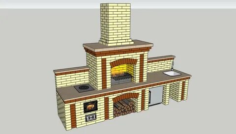 Проекты мангалов из кирпича с казаном