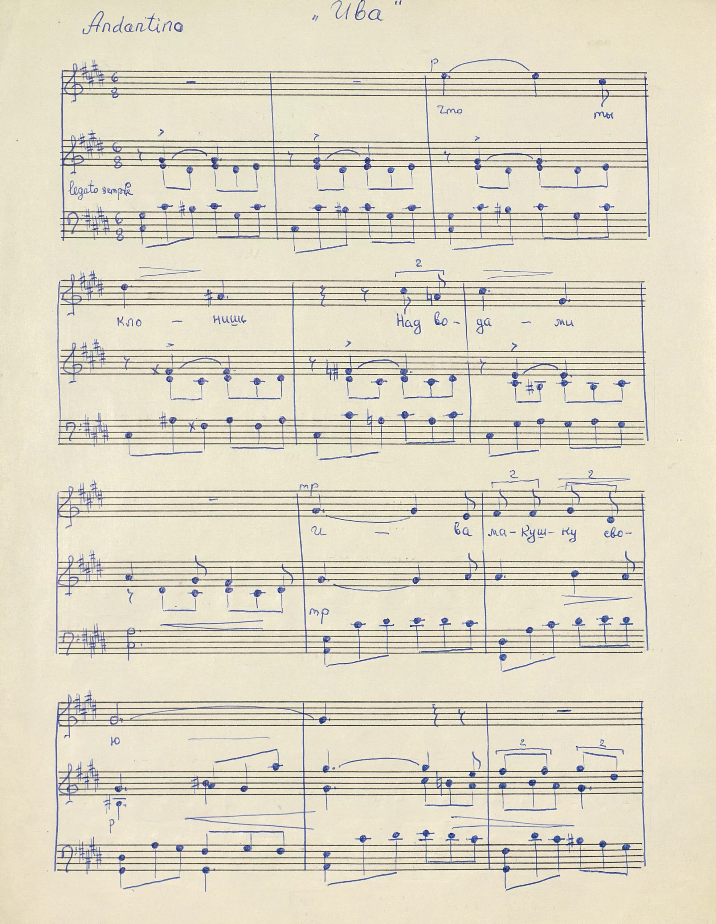 небо над водой ноты