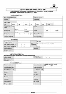 Information form