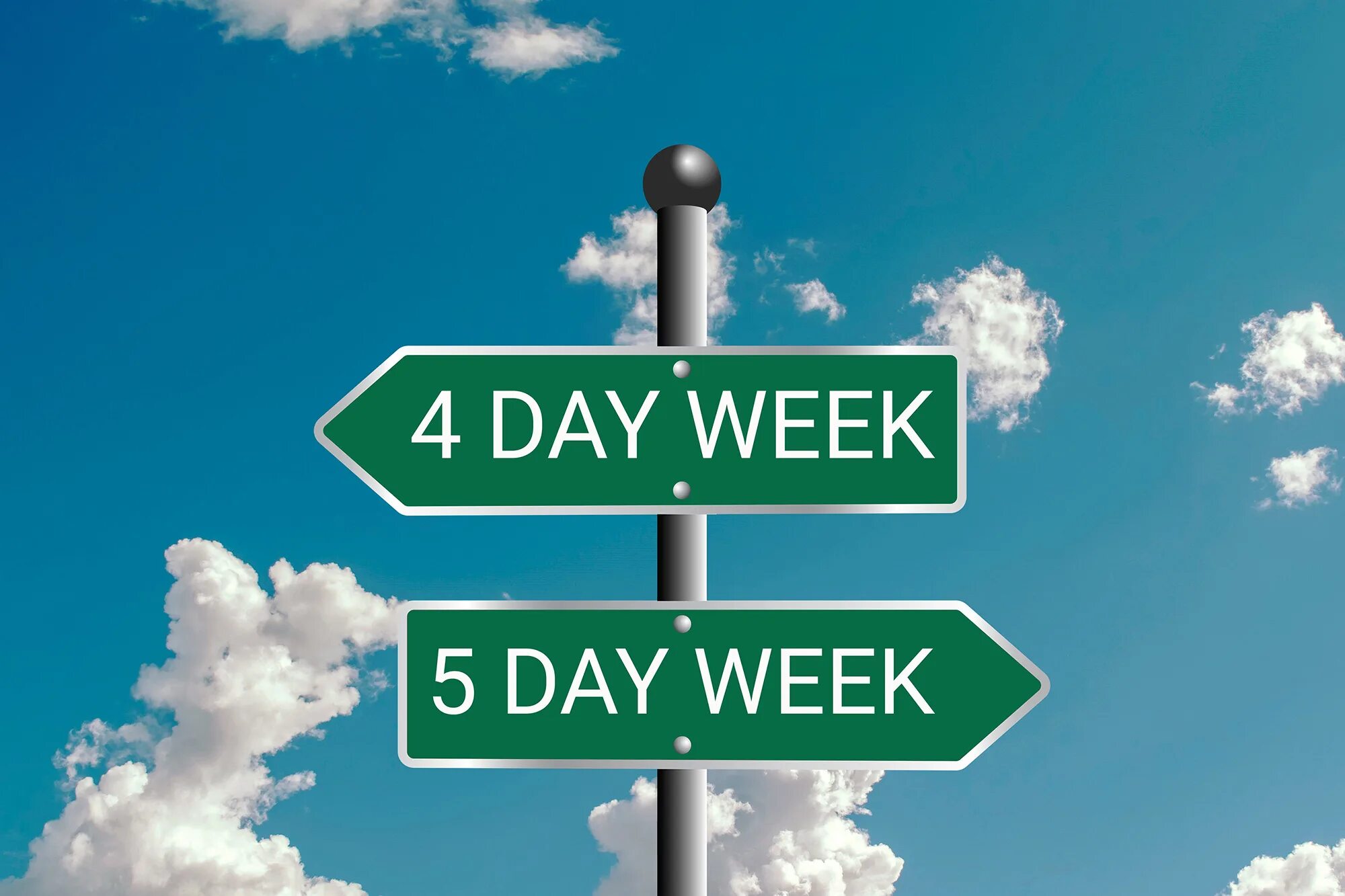 5 day working week. 4 Day work week. Four Day work week. Global week. The four-Day workweek.