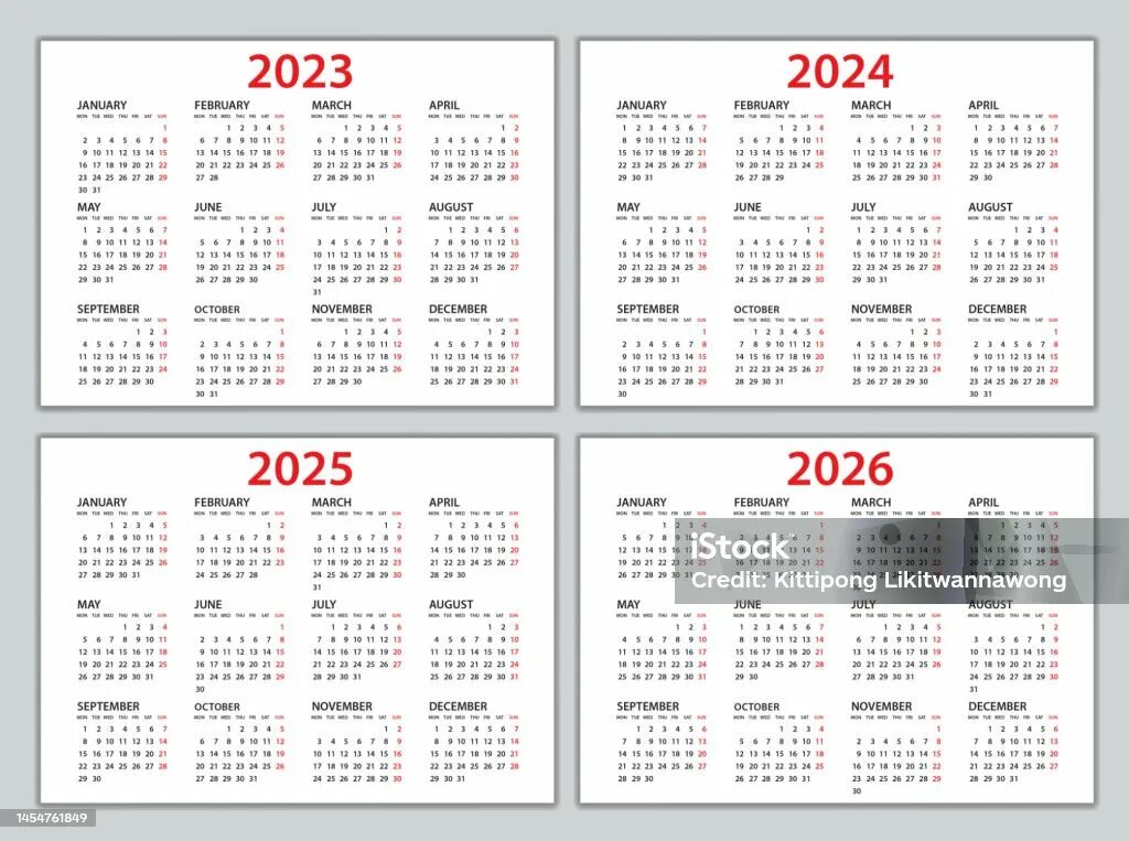 Календарь 2025 2026 2027 на одном листе. Планер 2027.