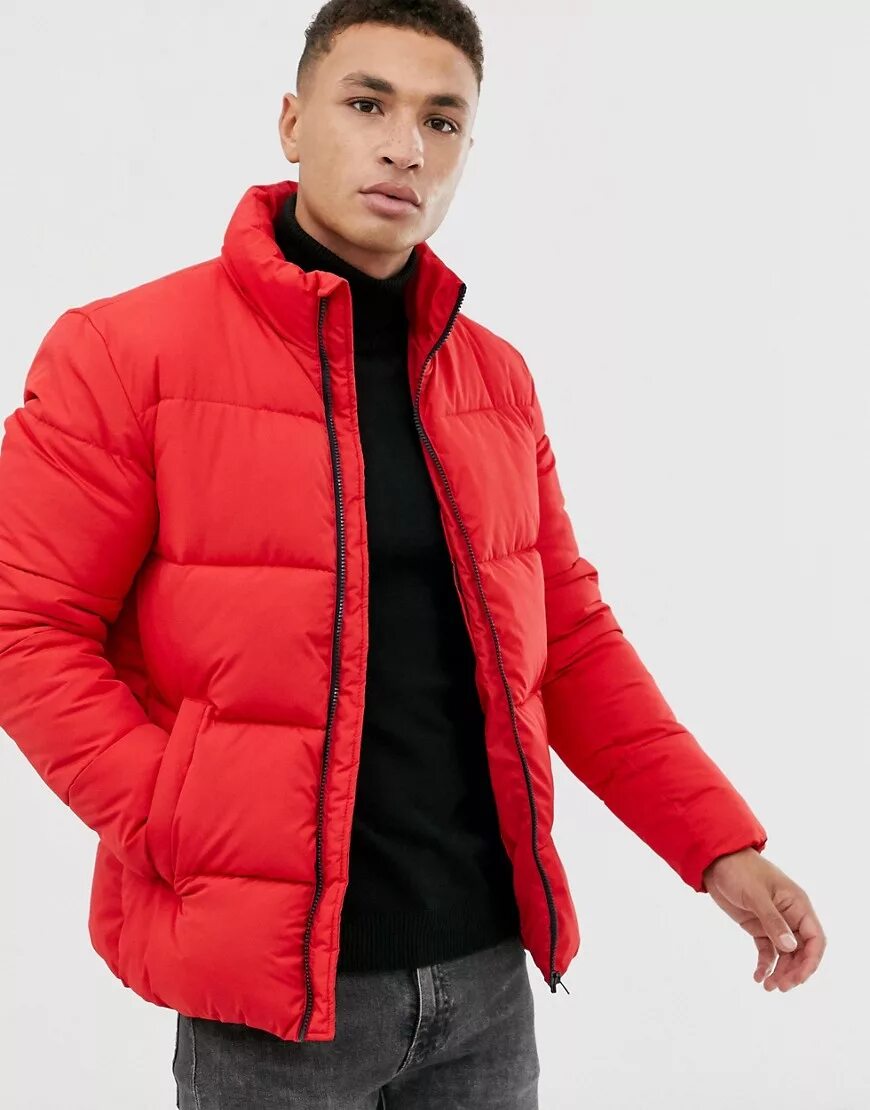 Пуховик Jack & Jones EFDEY Puffer Jacket. Пуховик мужской Jack Jones красный. Jack and Jones дутая куртка. Jack Jones куртка красная. Красная куртка мужчины