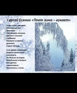 Стихи есенина о зиме