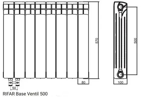 Base ventil 500