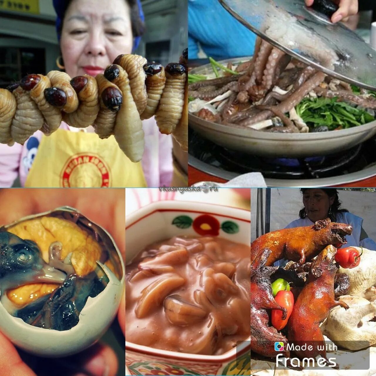 Жареные насекомые. Необычная блюда с необычными названиями. Осьминог. Жареные тарантулы камбоджа. Самые необычные блюда.