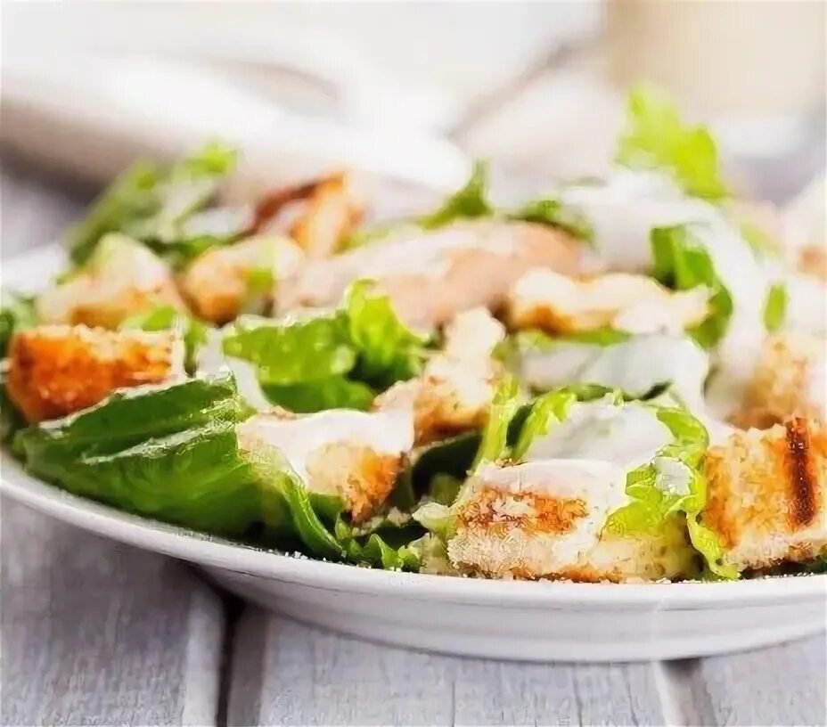 Caesar salad closeup stock photo. Image of dinner, meat - 61944928