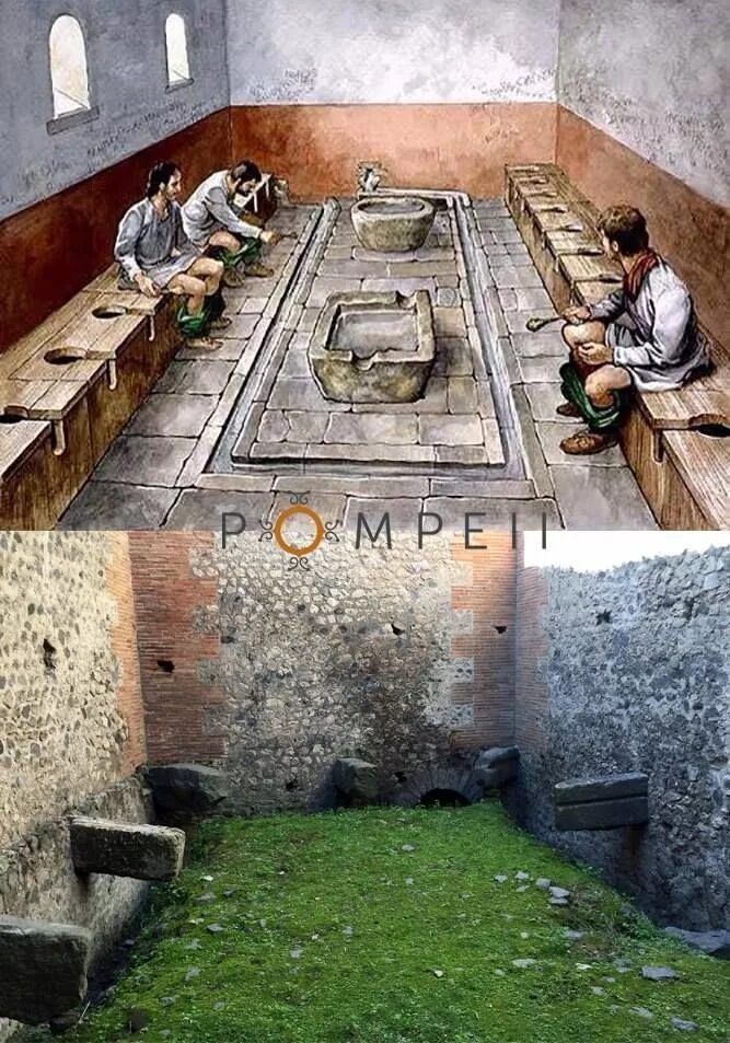 Латрина в древнем Риме. Туалеты в древнем Риме. Общественные туалеты древнего Рима. Помпеи общественные туалеты.