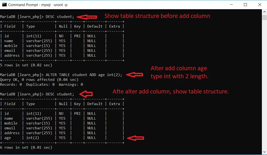Alter Table. Alter Table add column. MYSQL add column after. Alter Table Set column =.